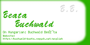 beata buchwald business card
